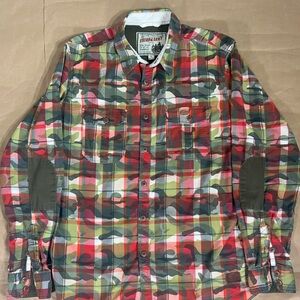 Third & Army outfitters plaid and army camo print